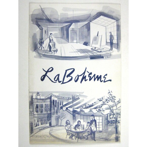 La Boheme Puccini Opera Program 1962 Seton Hall University Albanese Tagliavini - Picture 1 of 7